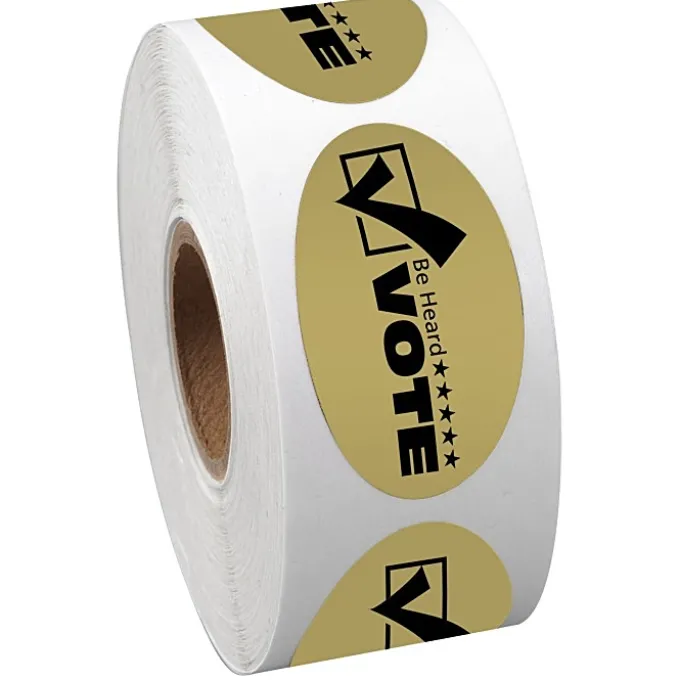 Sticker by the Roll - Oval - 1 inch x 1-3/4 inches