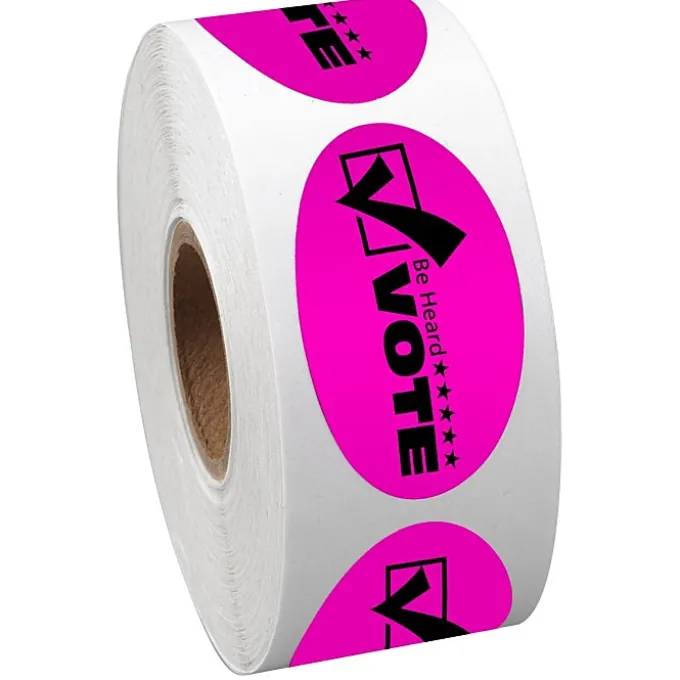 Sticker by the Roll - Oval - 1 inch x 1-3/4 inches