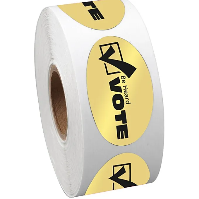 Sticker by the Roll - Oval - 1 inch x 1-3/4 inches