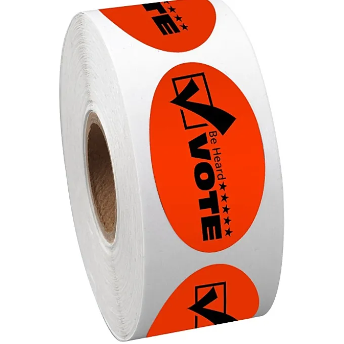 Sticker by the Roll - Oval - 1 inch x 1-3/4 inches