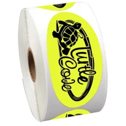 Sticker by the Roll - Oval - 1-3/4' x 3-5/8 inches