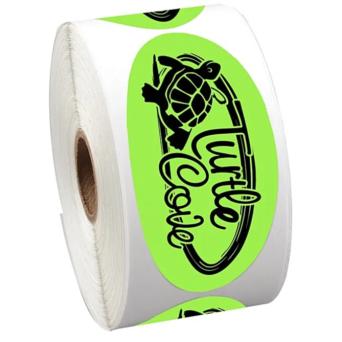 Sticker by the Roll - Oval - 1-3/4' x 3-5/8 inches