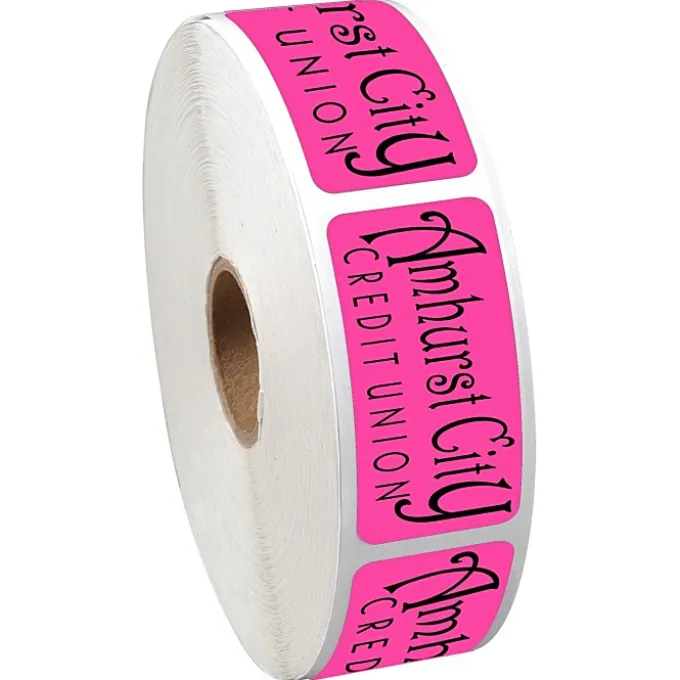 Sticker by the Roll - Rectangle - 1 inch x 2 inches