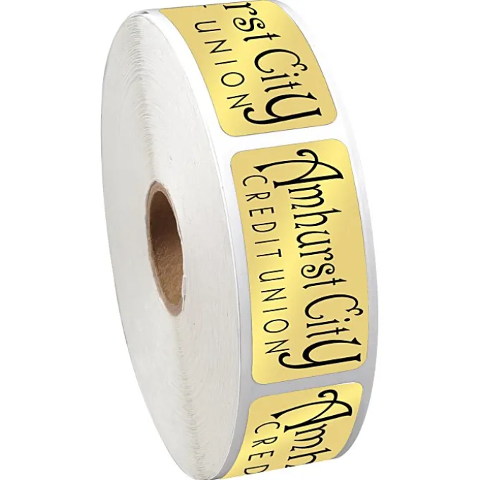 Sticker by the Roll - Rectangle - 1 inch x 2 inches