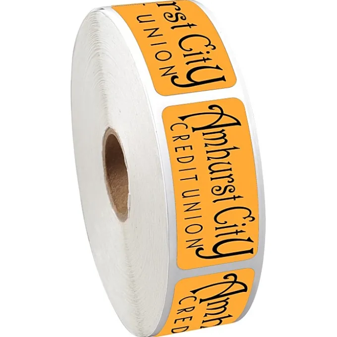 Sticker by the Roll - Rectangle - 1 inch x 2 inches