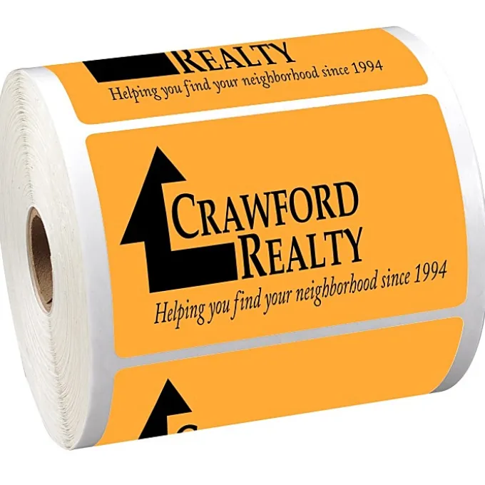 Sticker by the Roll - Rectangle - 2-1/2 inches x 4 inches