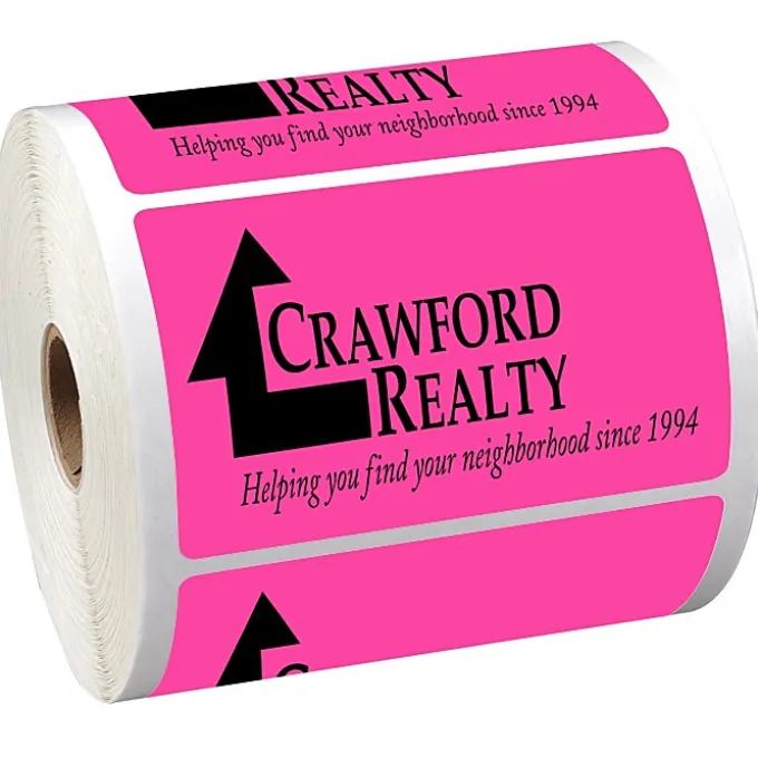 Sticker by the Roll - Rectangle - 2-1/2 inches x 4 inches