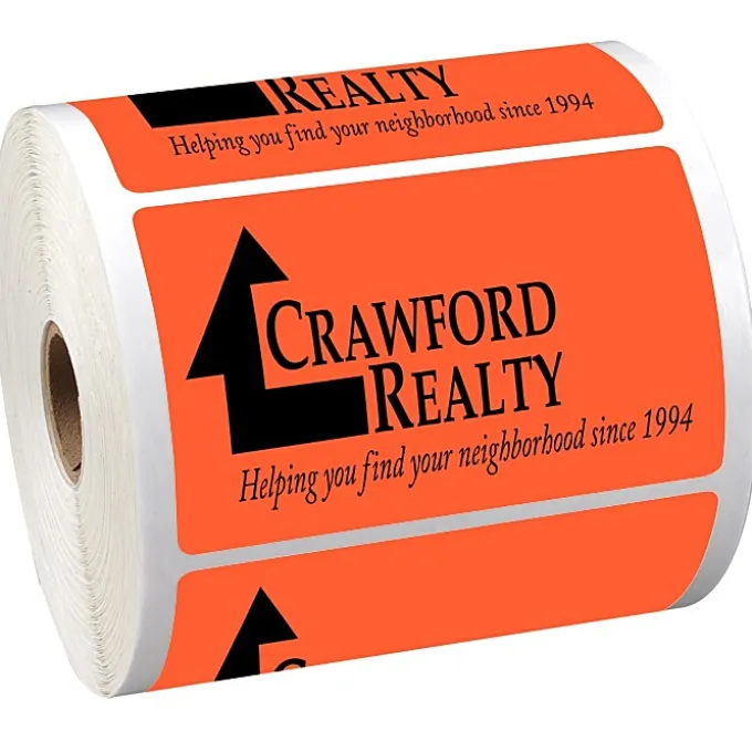 Sticker by the Roll - Rectangle - 2-1/2 inches x 4 inches
