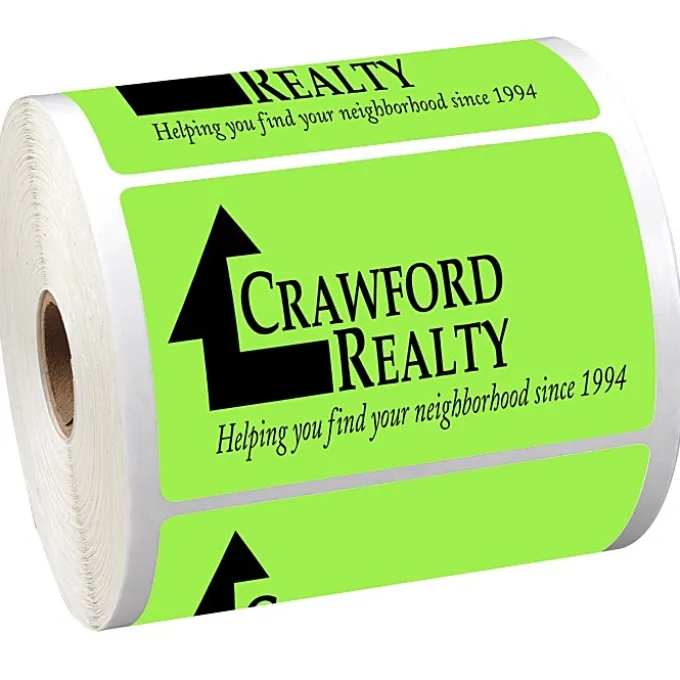 Sticker by the Roll - Rectangle - 2-1/2 inches x 4 inches