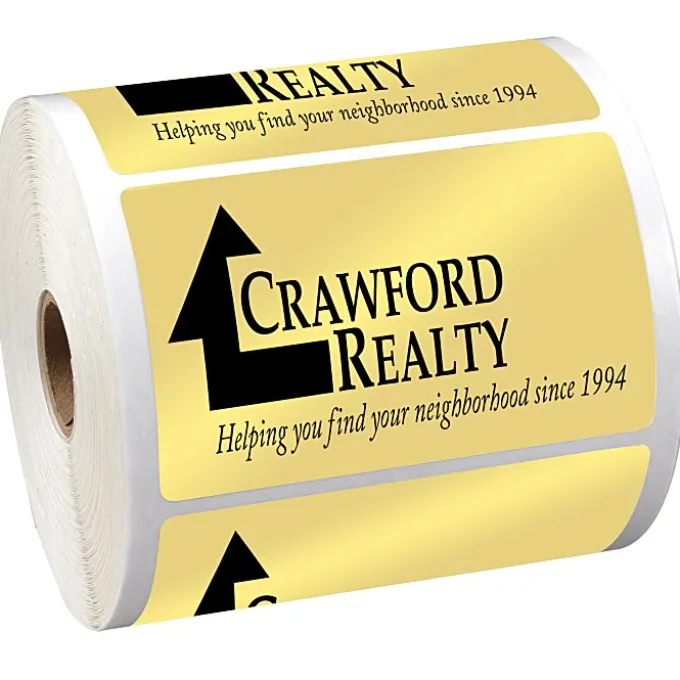 Sticker by the Roll - Rectangle - 2-1/2 inches x 4 inches