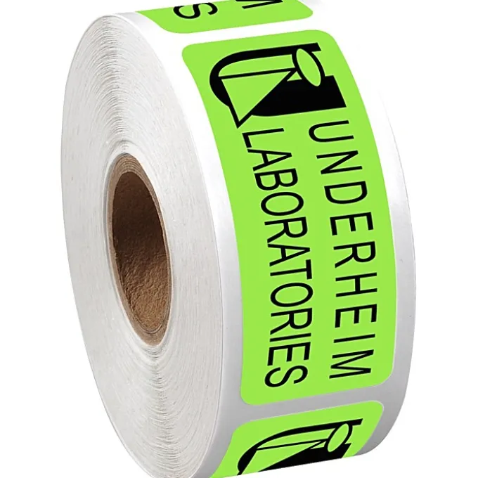 Sticker by the Roll - Rectangle - 1 inch x 2-1/2 inches