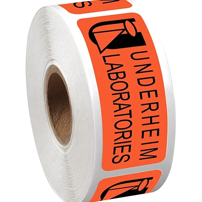Sticker by the Roll - Rectangle - 1 inch x 2-1/2 inches