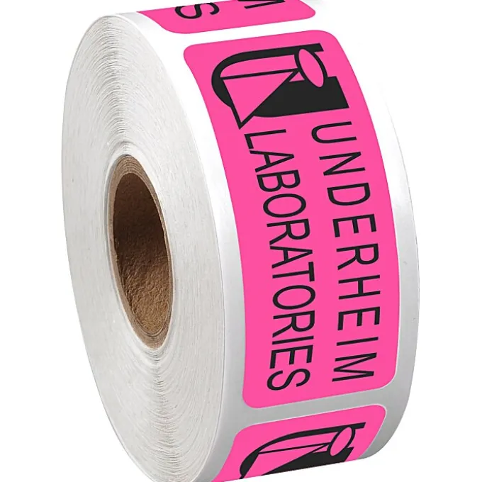 Sticker by the Roll - Rectangle - 1 inch x 2-1/2 inches