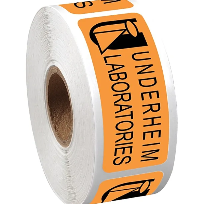 Sticker by the Roll - Rectangle - 1 inch x 2-1/2 inches