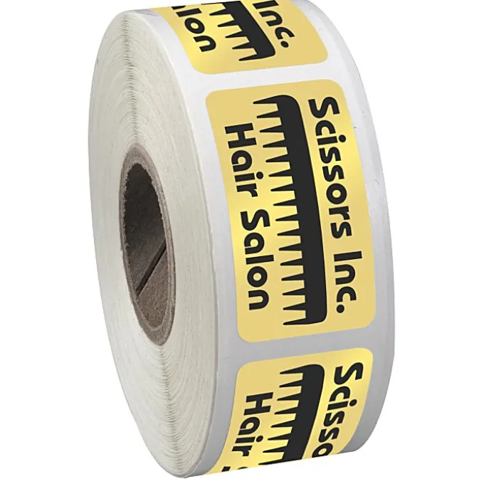 Sticker by the Roll - Rectangle - 3/4 inches x 1-1/2 inches