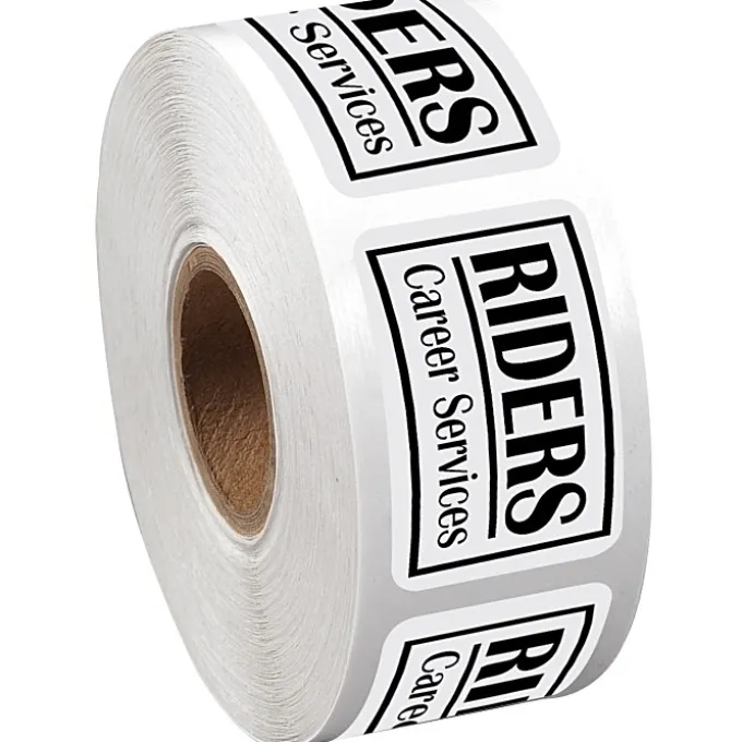 Sticker by the Roll - Rectangle - 1 inch x 1-1/2 inches