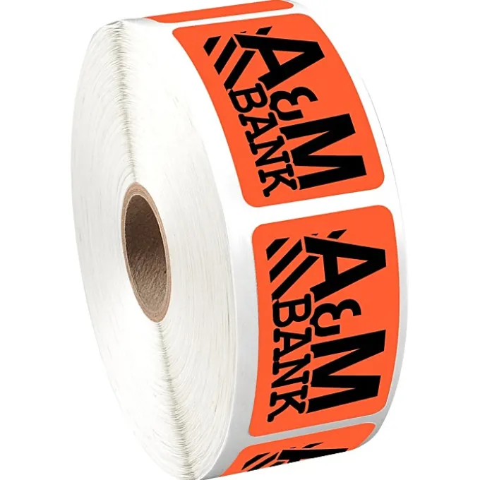Sticker by the Roll - Rectangle - 1-1/4 inches x 2 inches