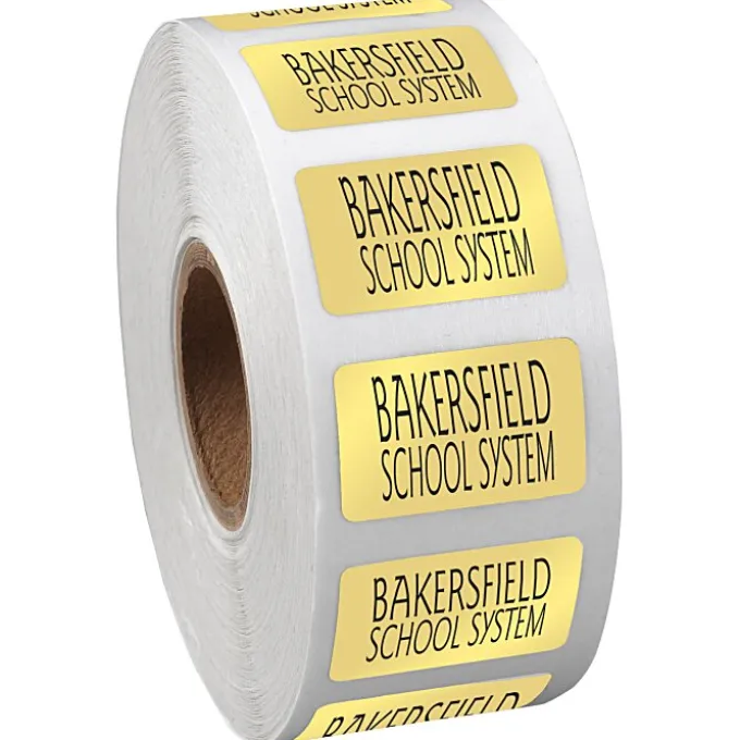 Sticker by the Roll - Rectangle - 5/8 inches x 1 inch