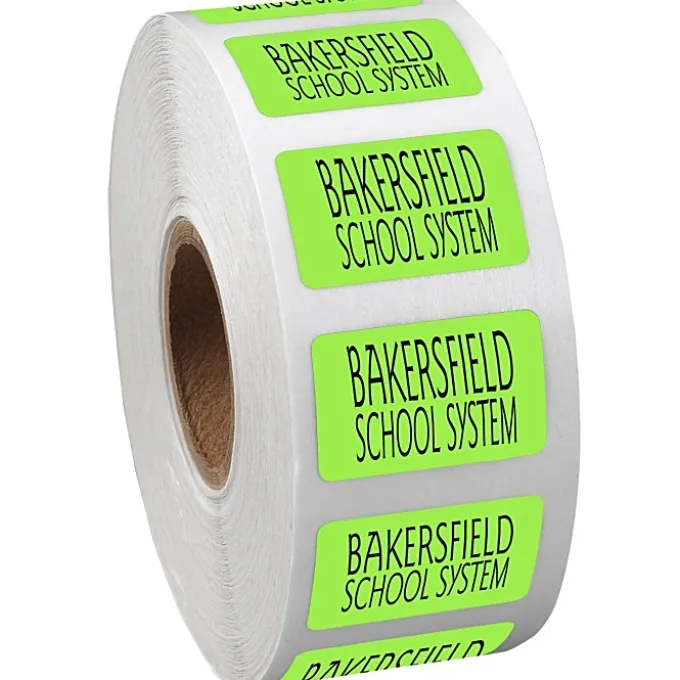 Sticker by the Roll - Rectangle - 5/8 inches x 1 inch