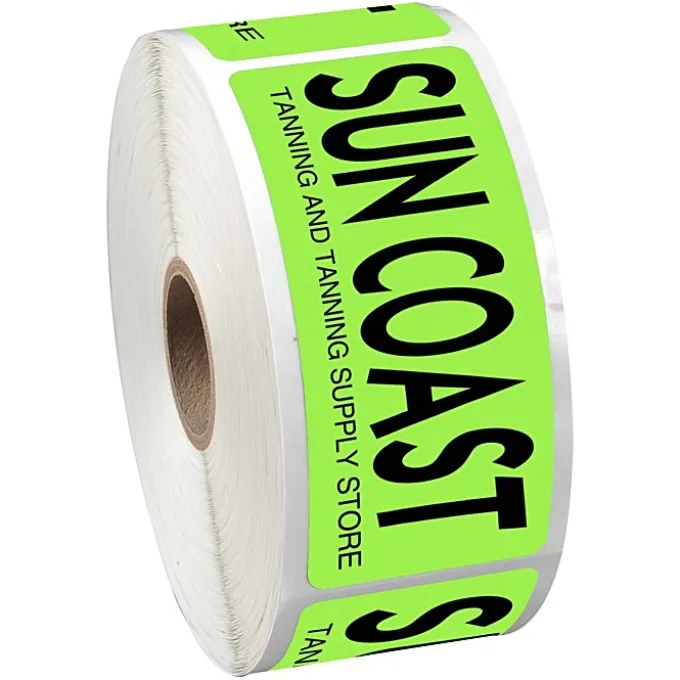 Sticker by the Roll - Rectangle - 1-1/2 inches x 3-1/2 inches
