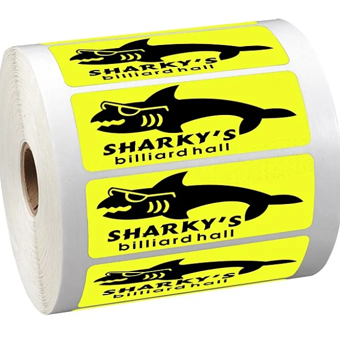 Sticker by the Roll - Rectangle - 1-1/4 inches x 3-5/8 inches