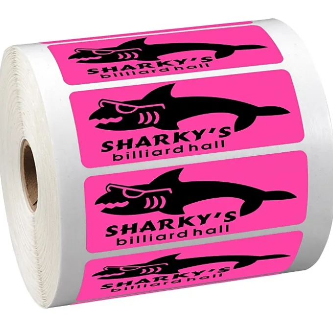 Sticker by the Roll - Rectangle - 1-1/4 inches x 3-5/8 inches