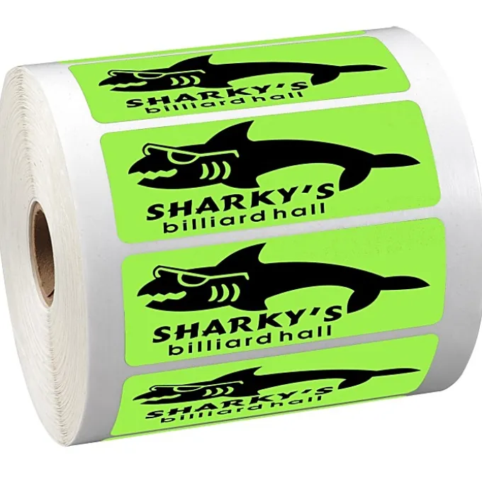 Sticker by the Roll - Rectangle - 1-1/4 inches x 3-5/8 inches