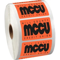 Sticker by the Roll - Rectangle - 1-1/2 inches x 2-1/4 inches