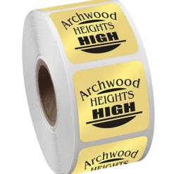 Sticker by the Roll - Square - 1-1/4 inches x 1-1/4 inches