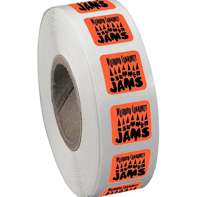 Sticker by the Roll - Square - 1/2 inches x 1/2 inches