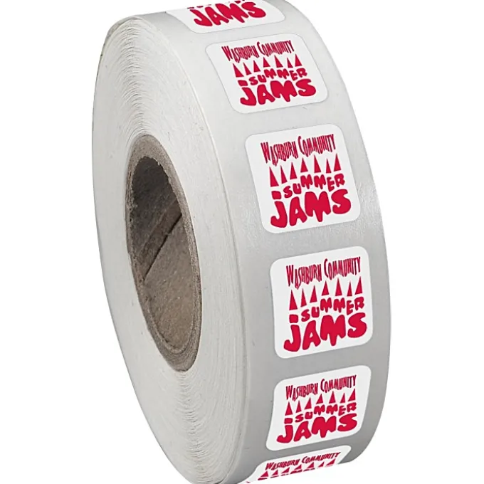Sticker by the Roll - Square - 1/2 inches x 1/2 inches