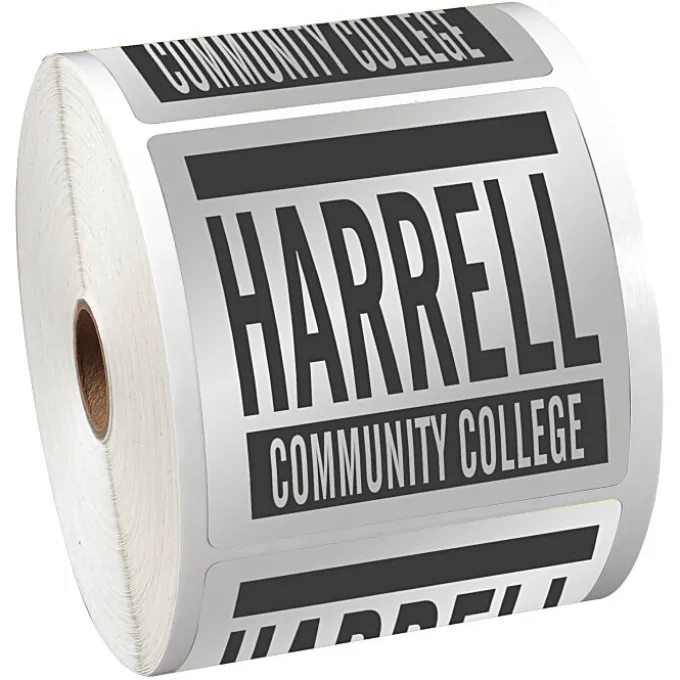 Sticker by the Roll - Square - 3-1/2 inches x 3-1/2 inches