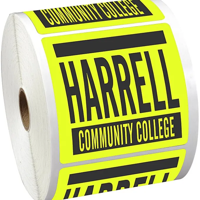 Sticker by the Roll - Square - 3-1/2 inches x 3-1/2 inches