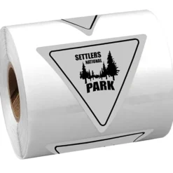 Sticker by the Roll - Triangle - 2 inches x 2-1/4 inches