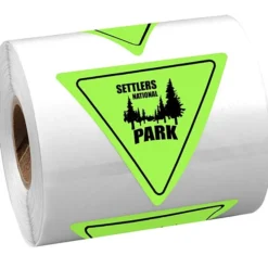 Sticker by the Roll - Triangle - 2 inches x 2-1/4 inches
