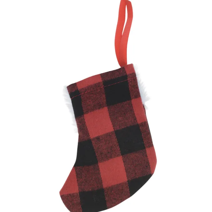 Stocking Plaid Holiday Ornament