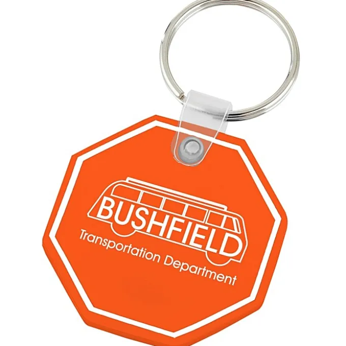 Stop Sign Soft Keychain - Translucent