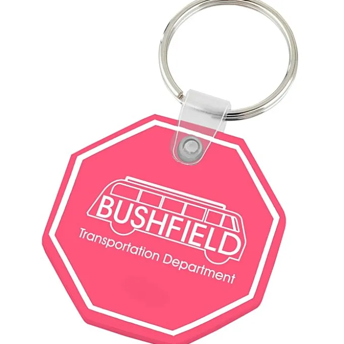 Stop Sign Soft Keychain - Translucent