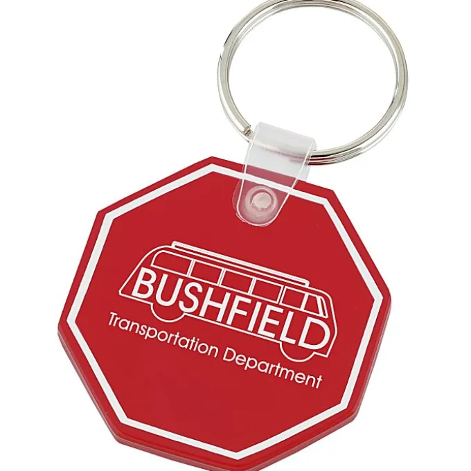Stop Sign Soft Keychain - Translucent