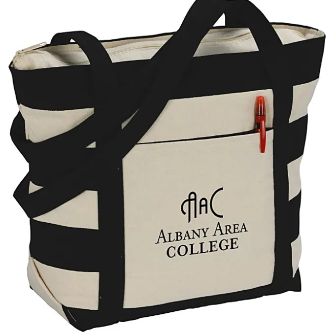 Striped Accent 10-oz Tote - 13 inches x 18 inches
