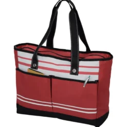Striped Bonita Tote - Embroidered