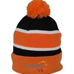 Striped Pom Pom Cuffed Beanie - 24 hr