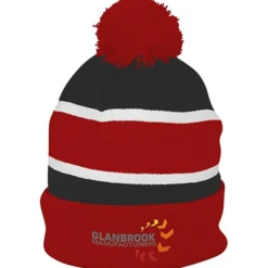 Striped Pom Pom Cuffed Beanie - 24 hr