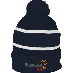 Striped Pom Pom Cuffed Beanie - 24 hr