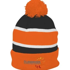 Striped Pom Pom Cuffed Beanie - 24 hr