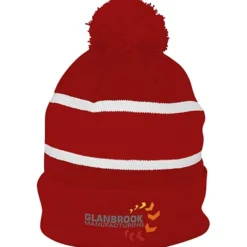 Striped Pom Pom Cuffed Beanie - 24 hr