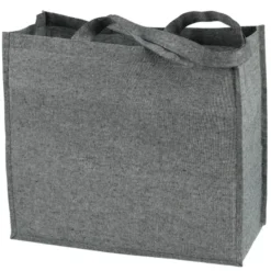 Structured Cotton Shopper Tote with Interior Lamination