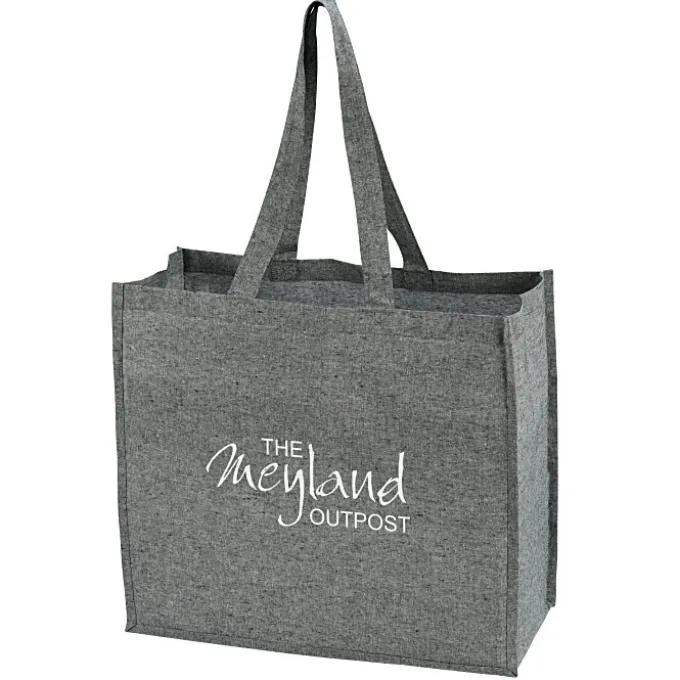 Structured Cotton Shopper Tote with Interior Lamination