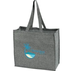 Structured Cotton Shopper Tote with Interior Lamination - Full Color