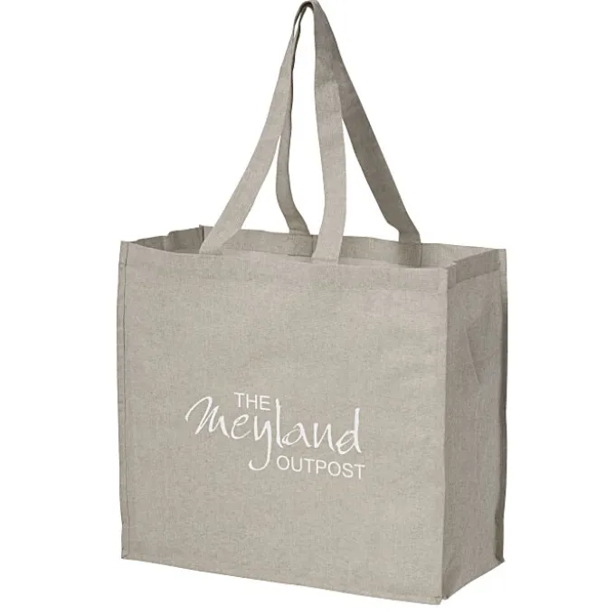 Structured Cotton Shopper Tote with Interior Lamination - 24 hr
